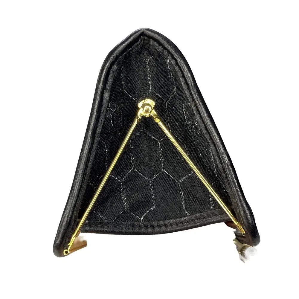 Christian Dior Honeycomb Monogram Coin Purse Black Silver Dior Wallet Vintage